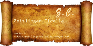 Zeitlinger Cicelle névjegykártya